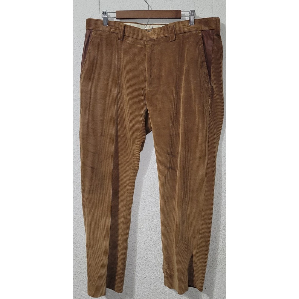 Vintage 90s Orvis Mens 36x30 Faded Heavyweight Wide Leg‎ Corduroy Chino Pants